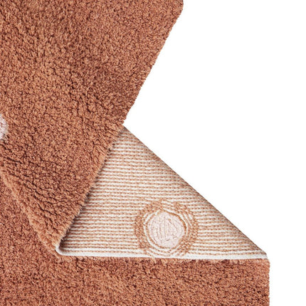 Wasbare vloerkleden - Lorena Canals wasbaar vloerkleed Mini Dot Chestnut - Vloerkledenloods