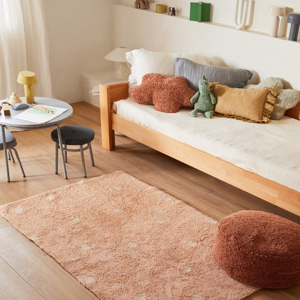 Wasbare vloerkleden - Lorena Canals wasbaar vloerkleed Mini Dot Roos - Vloerkledenloods