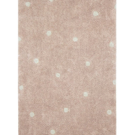 Wasbare vloerkleden - Lorena Canals wasbaar vloerkleed Mini Dot Roos - Vloerkledenloods