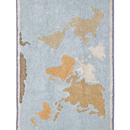Wasbare vloerkleden - Lorena Canals wasbaar vloerkleed Mini Worldmap - Vloerkledenloods