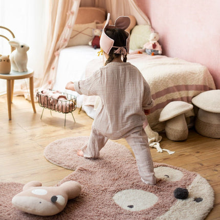 Wasbare vloerkleden - Lorena Canals wasbaar vloerkleed Miss Mighty Mouse - Vloerkledenloods