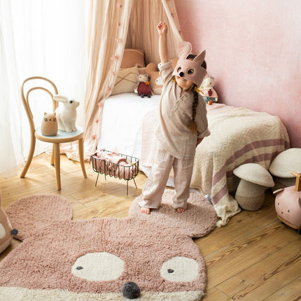 Wasbare vloerkleden - Lorena Canals wasbaar vloerkleed Miss Mighty Mouse - Vloerkledenloods