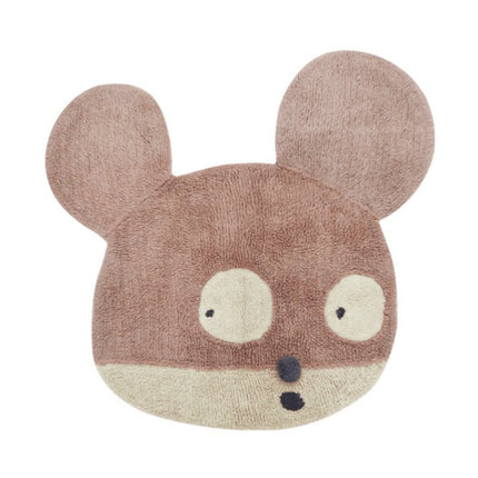 Wasbare vloerkleden - Lorena Canals wasbaar vloerkleed Miss Mighty Mouse - Vloerkledenloods