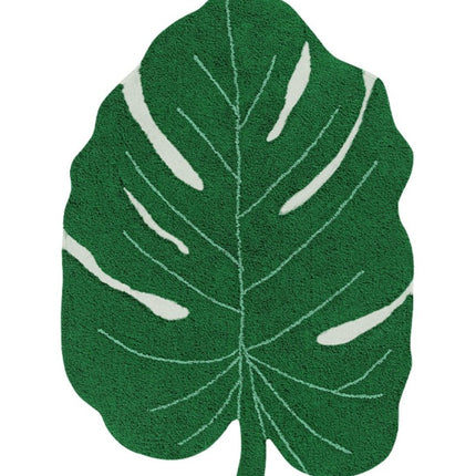 Wasbare vloerkleden - Lorena Canals wasbaar vloerkleed Monstera Leaf - Vloerkledenloods