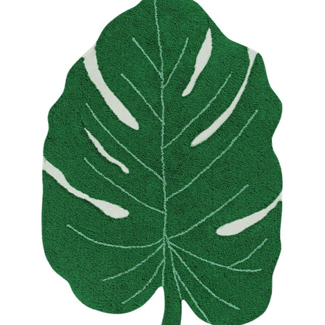 Wasbare vloerkleden - Lorena Canals wasbaar vloerkleed Monstera Leaf - Vloerkledenloods