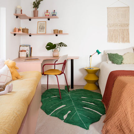 Wasbare vloerkleden - Lorena Canals wasbaar vloerkleed Monstera Leaf - Vloerkledenloods