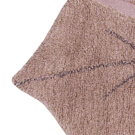 Wasbare vloerkleden - Lorena Canals wasbaar vloerkleed Monstera Vintage Nude - Vloerkledenloods