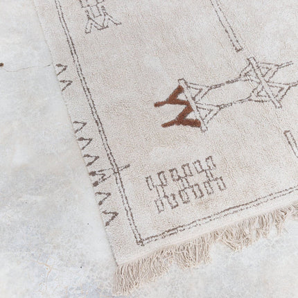 Wasbare vloerkleden - Lorena Canals wasbaar vloerkleed Nomad Kerman Naturel - Vloerkledenloods