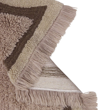 Wasbare vloerkleden - Lorena Canals wasbaar vloerkleed Nomad Suf Taupe - Vloerkledenloods