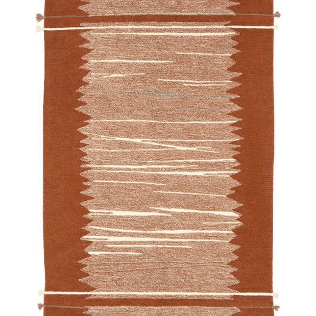 Wasbare vloerkleden - Lorena Canals wasbaar vloerkleed Nomad Sumak Terracotta - Vloerkledenloods