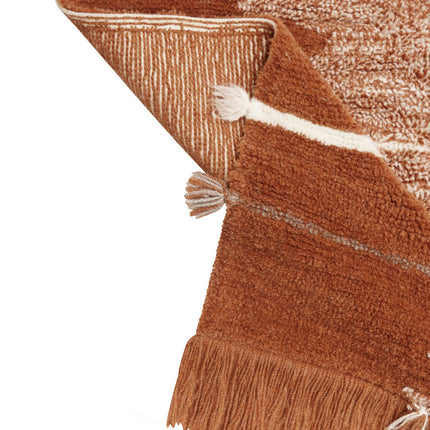 Wasbare vloerkleden - Lorena Canals wasbaar vloerkleed Nomad Sumak Terracotta - Vloerkledenloods