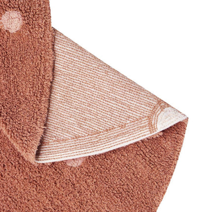 Wasbare vloerkleden - Lorena Canals wasbaar vloerkleed Round Dot Chestnut - Vloerkledenloods
