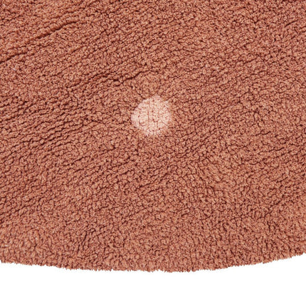 Wasbare vloerkleden - Lorena Canals wasbaar vloerkleed Round Dot Chestnut - Vloerkledenloods
