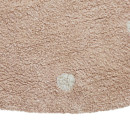 Wasbare vloerkleden - Lorena Canals wasbaar vloerkleed Round Dot Roos - Vloerkledenloods