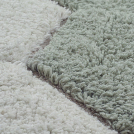 Wasbare vloerkleden - Lorena Canals wasbaar vloerkleed Round Honeycomb Blauw Salie - Vloerkledenloods