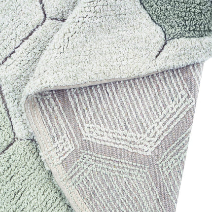Wasbare vloerkleden - Lorena Canals wasbaar vloerkleed Round Honeycomb Blauw Salie - Vloerkledenloods
