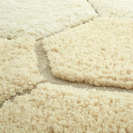 Wasbare vloerkleden - Lorena Canals wasbaar vloerkleed Round Honeycomb Golden - Vloerkledenloods