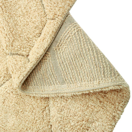 Wasbare vloerkleden - Lorena Canals wasbaar vloerkleed Round Honeycomb Golden - Vloerkledenloods