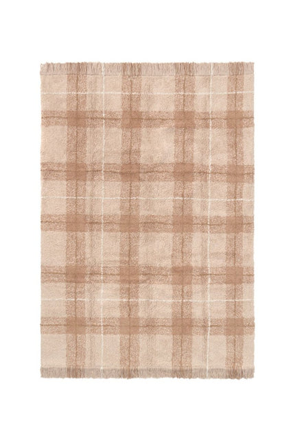 Wasbare vloerkleden - Lorena Canals wasbaar vloerkleed Tartan Roos - Vloerkledenloods