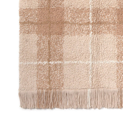 Wasbare vloerkleden - Lorena Canals wasbaar vloerkleed Tartan Roos - Vloerkledenloods