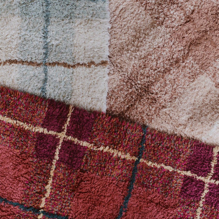 Wasbare vloerkleden - Lorena Canals wasbaar vloerkleed Tartan Roos - Vloerkledenloods
