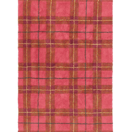Wasbare vloerkleden - Lorena Canals wasbaar vloerkleed Tartan Vintage Rood - Vloerkledenloods