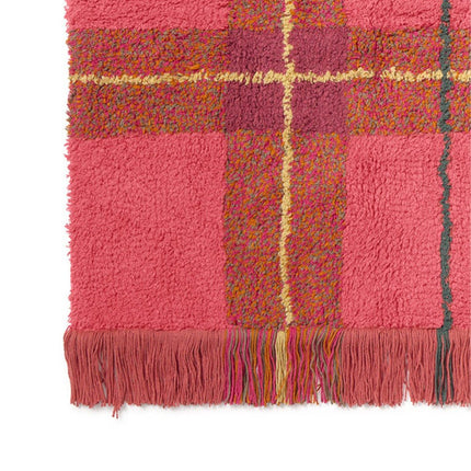 Wasbare vloerkleden - Lorena Canals wasbaar vloerkleed Tartan Vintage Rood - Vloerkledenloods