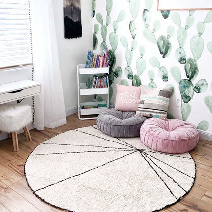Wasbare vloerkleden - Lorena Canals wasbaar vloerkleed Trace Beige - Vloerkledenloods