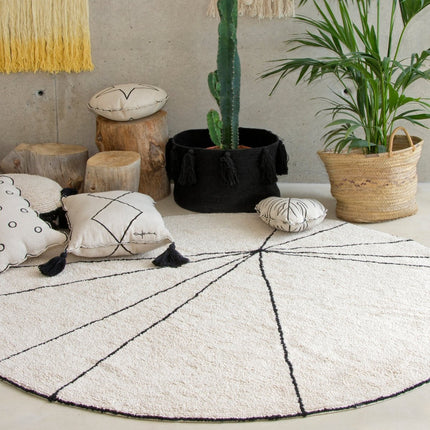 Wasbare vloerkleden - Lorena Canals wasbaar vloerkleed Trace Beige - Vloerkledenloods