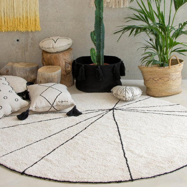 Wasbare vloerkleden - Lorena Canals wasbaar vloerkleed Trace Beige - Vloerkledenloods