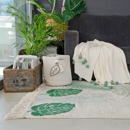 Wasbare vloerkleden - Lorena Canals wasbaar vloerkleed Tropical Groen - Vloerkledenloods
