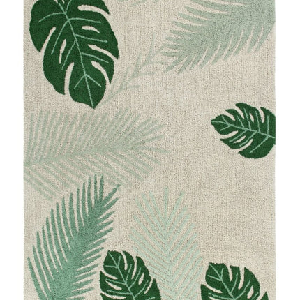 Wasbare vloerkleden - Lorena Canals wasbaar vloerkleed Tropical Groen - Vloerkledenloods