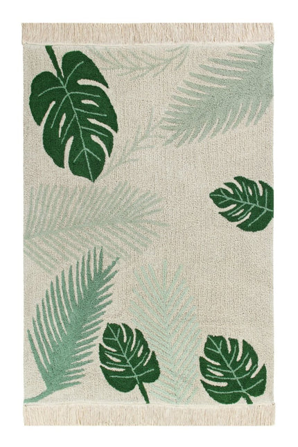 Wasbare vloerkleden - Lorena Canals wasbaar vloerkleed Tropical Groen - Vloerkledenloods