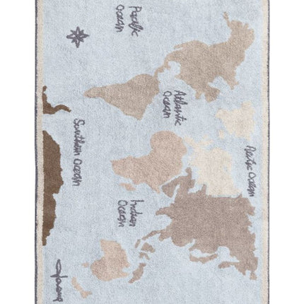 Wasbare vloerkleden - Lorena Canals wasbaar vloerkleed Vintage Map - Vloerkledenloods