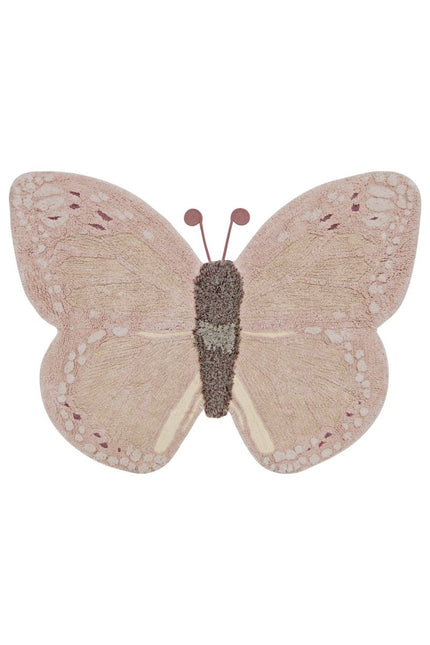 Wasbare vloerkleden - Lorena Canals wasbaar vloerkleed Washable Animal Baby Butterfly - Vloerkledenloods