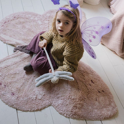 Wasbare vloerkleden - Lorena Canals wasbaar vloerkleed Washable Animal Baby Butterfly - Vloerkledenloods