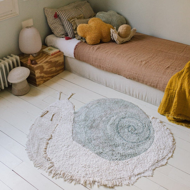 Wasbare vloerkleden - Lorena Canals wasbaar vloerkleed Washable Animal Snail - Vloerkledenloods