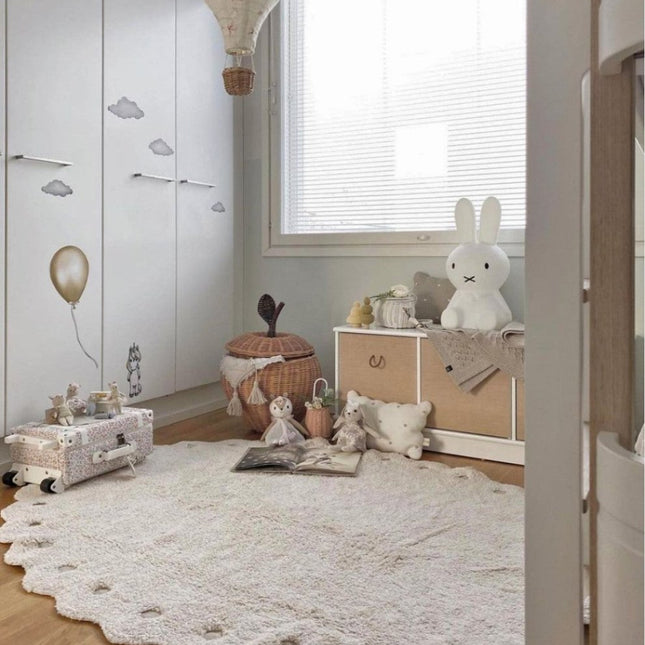 Wasbare vloerkleden - Lorena Canals wasbaar vloerkleed Washable Pinecone Ivoor - Vloerkledenloods