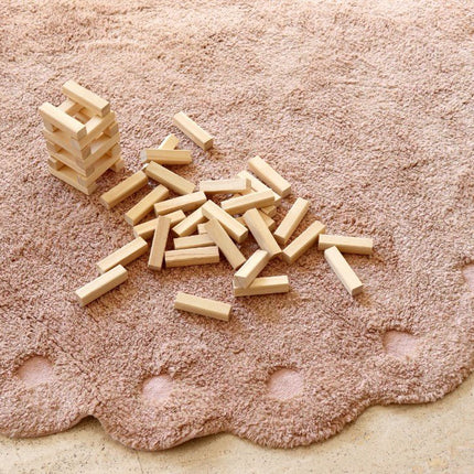 Wasbare vloerkleden - Lorena Canals wasbaar vloerkleed Washable Pinecone Vintage Nude - Vloerkledenloods