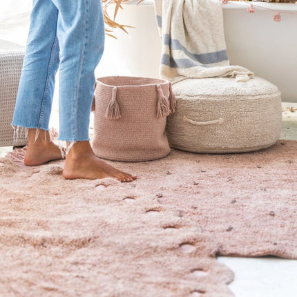 Wasbare vloerkleden - Lorena Canals wasbaar vloerkleed Washable Pinecone Vintage Nude - Vloerkledenloods