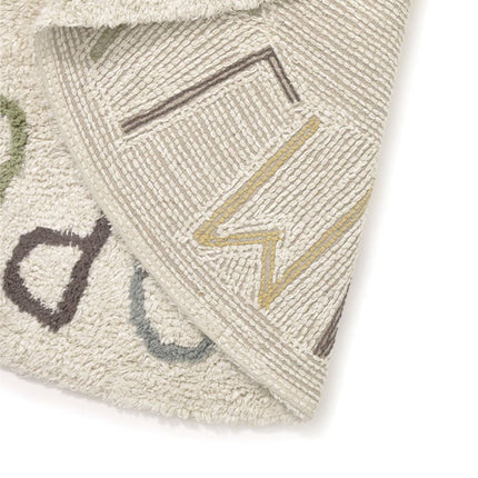 Wasbare vloerkleden - Lorena Canals wasbaar vloerkleed Washable Play ABC color and letters - Vloerkledenloods