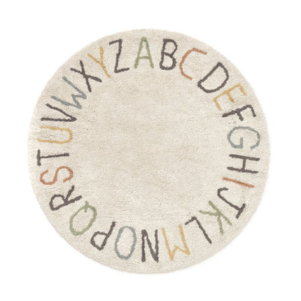 Wasbare vloerkleden - Lorena Canals wasbaar vloerkleed Washable Play ABC color and letters - Vloerkledenloods