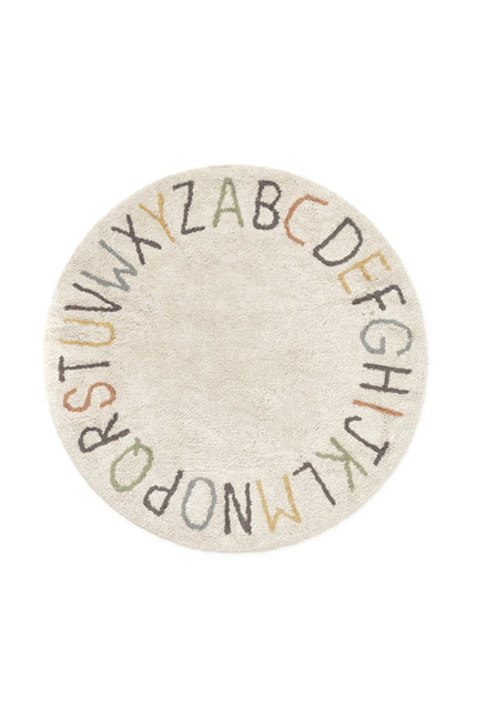Wasbare vloerkleden - Lorena Canals wasbaar vloerkleed Washable Play ABC color and letters - Vloerkledenloods