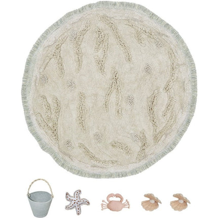 Wasbare vloerkleden - Lorena Canals wasbaar vloerkleed Washable Play Island - Vloerkledenloods