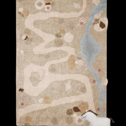 Wasbare vloerkleden - Lorena Canals wasbaar vloerkleed Washable Play Path of Nature - Vloerkledenloods