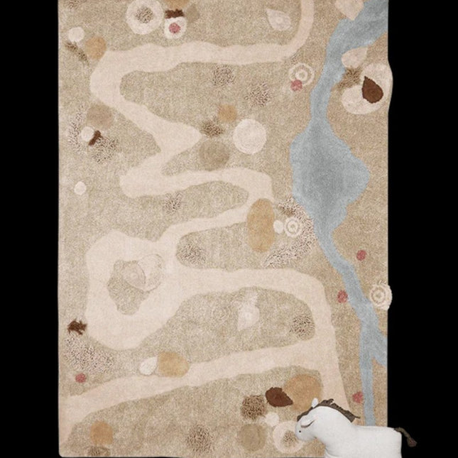 Wasbare vloerkleden - Lorena Canals wasbaar vloerkleed Washable Play Path of Nature - Vloerkledenloods