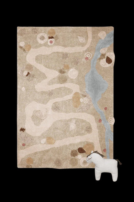 Wasbare vloerkleden - Lorena Canals wasbaar vloerkleed Washable Play Path of Nature - Vloerkledenloods
