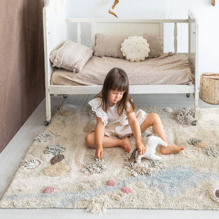 Wasbare vloerkleden - Lorena Canals wasbaar vloerkleed Washable Play Path of Nature - Vloerkledenloods