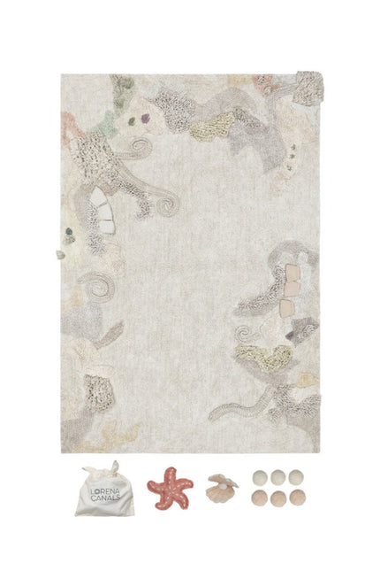 Wasbare vloerkleden - Lorena Canals wasbaar vloerkleed Washable Play Seabed - Vloerkledenloods