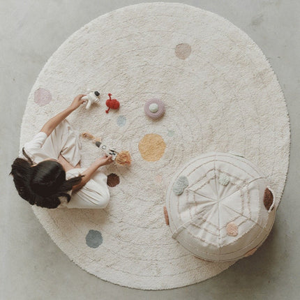Wasbare vloerkleden - Lorena Canals wasbaar vloerkleed Washable Play Solar System - Vloerkledenloods
